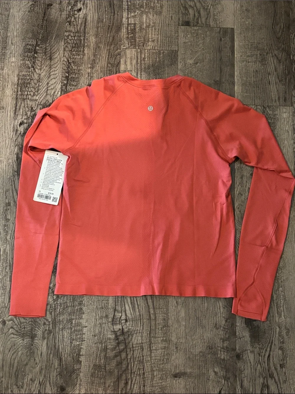 Lululemon Swiftly Tech Long Sleeve - Waist Length - Red - Size 10